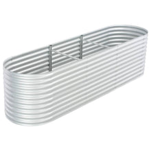 Load image into Gallery viewer, vidaXL Garden Raised Bed 125.9"x31.4"x31.8" galvanized Steel Silver