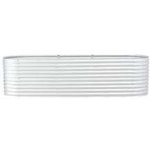 Load image into Gallery viewer, vidaXL Garden Raised Bed 125.9"x31.4"x31.8" galvanized Steel Silver