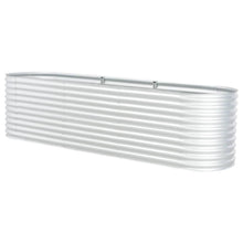 Load image into Gallery viewer, vidaXL Garden Raised Bed 125.9"x31.4"x31.8" galvanized Steel Silver