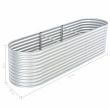 Load image into Gallery viewer, vidaXL Garden Raised Bed 125.9"x31.4"x31.8" galvanized Steel Silver