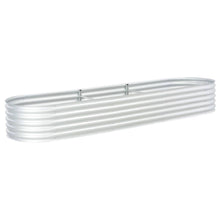 Load image into Gallery viewer, vidaXL Garden Raised Bed 126"x31.5"x17.3" Galvanised Steel Silver
