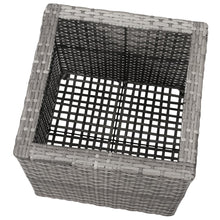 Load image into Gallery viewer, vidaXL Garden Raised Beds 3 pcs Poly Rattan Grey