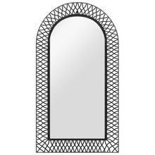 Load image into Gallery viewer, vidaXL Garden Wall Mirror Arched 23.6"x43.3" Black