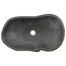 Load image into Gallery viewer, vidaXL Wash Basin River Stone Oval 23.6"-27.6"