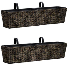 Load image into Gallery viewer, vidaXL Garden Planters 2 pcs Water Hyacinth Brown
