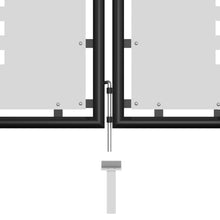 Load image into Gallery viewer, vidaXL Puutarhaportti teräs 400x150 cm musta