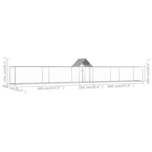 Load image into Gallery viewer, vidaXL Chicken Coop 29.5'x3.3'x4.9' Galvanized Steel