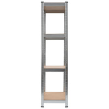 Load image into Gallery viewer, vidaXL Storage Shelves 2 pcs Silver 31.5"x15.7"x63" Steel and MDF
