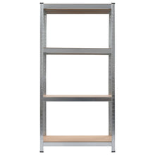 Load image into Gallery viewer, vidaXL Storage Shelves 2 pcs Silver 31.5"x15.7"x63" Steel and MDF