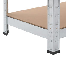 Load image into Gallery viewer, vidaXL Storage Shelves 2 pcs Silver 31.5"x15.7"x63" Steel and MDF