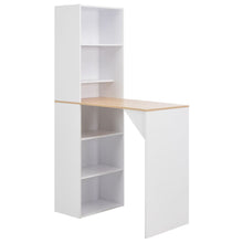 Load image into Gallery viewer, vidaXL Bar Table with Cabinet White 45.28"x23.23"x78.74"