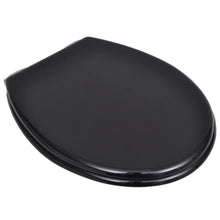 Load image into Gallery viewer, vidaXL WC-istuimet soft-close kansilla 2 kpl MDF musta