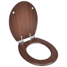 Load image into Gallery viewer, vidaXL WC-istuimet soft-close kansilla 2 kpl MDF ruskea