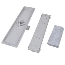Load image into Gallery viewer, vidaXL Lineaarinen suihkukaivo 2 kpl 530x140 mm ruostumaton teräs