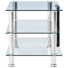 Load image into Gallery viewer, vidaXL TV Stand Transparent 35.4"x15.7"x15.7" Tempered Glass