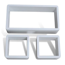 Load image into Gallery viewer, Three Piece Cuboid Shelf Set High Gloss White