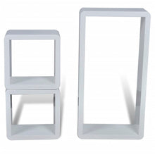 Load image into Gallery viewer, Three Piece Cuboid Shelf Set High Gloss White