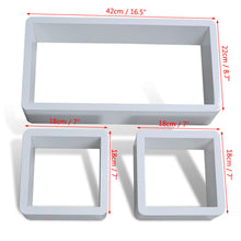 Load image into Gallery viewer, Three Piece Cuboid Shelf Set High Gloss White