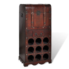 Load image into Gallery viewer, vidaXL Wooden Wine Rack for 9 Bottles with Storage