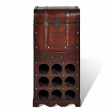 Load image into Gallery viewer, vidaXL Wooden Wine Rack for 9 Bottles with Storage