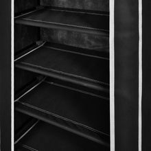 Load image into Gallery viewer, Fabric Shoe Cabinet with Cover 23" x 11" x 42" Black