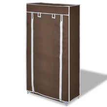 Load image into Gallery viewer, Fabric Shoe Cabinet with Cover 23" x 11" x 42" Brown
