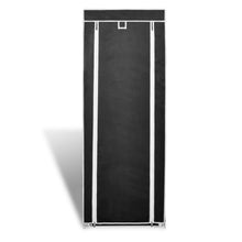 Load image into Gallery viewer, Fabric Shoe Cabinet with Cover 22" x 11" x 64" Black