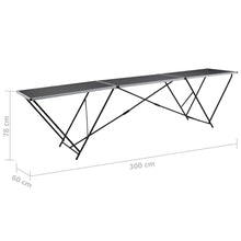 Load image into Gallery viewer, vidaXL Folding Pasting Table MDF and Aluminium 118.1"x23.6"x30.7"