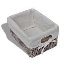 Load image into Gallery viewer, vidaXL Wooden Storage Rack 3 Weaving Baskets Brown