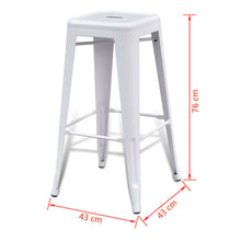 Load image into Gallery viewer, vidaXL Bar Stools 2 pcs White Steel