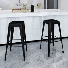 Load image into Gallery viewer, vidaXL Bar Stools 2 pcs Black Steel