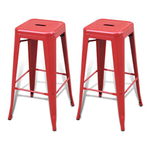 Load image into Gallery viewer, vidaXL Bar Stools 2 pcs Red Steel