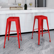 Load image into Gallery viewer, vidaXL Bar Stools 2 pcs Red Steel