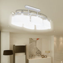 Load image into Gallery viewer, vidaXL Ceiling Lamp with Ellipsoid Glass Shades for 6 E14 Bulbs