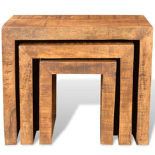 Load image into Gallery viewer, vidaXL Nesting Table Set 3 Pieces Solid Mango Wood