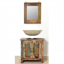 Load image into Gallery viewer, Reclaimed Solid Wood Bathroom Vanity Cabinet Set with Mirror