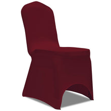 Load image into Gallery viewer, Chair Cover Stretch Burgundy 6 pcs
