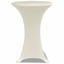 Load image into Gallery viewer, Seisovan Pöydän Päällyste Ø 60 cm Kermanvärinen Stretch 2 kpl