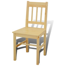 Load image into Gallery viewer, Wooden Dining Table with 4 Chairs Natural