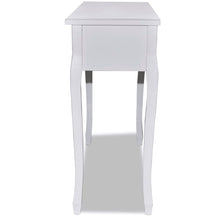 Load image into Gallery viewer, White Dressing Console Table with Three Drawers