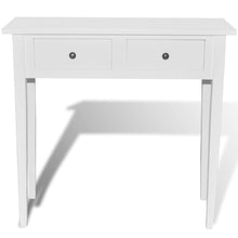 Load image into Gallery viewer, White Dressing Console Table with Two Drawers