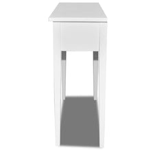 Load image into Gallery viewer, White Dressing Console Table with Two Drawers