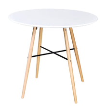 Load image into Gallery viewer, vidaXL Ruokapöytä pyöreä MDF valkoinen