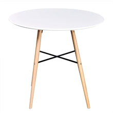 Load image into Gallery viewer, vidaXL Ruokapöytä pyöreä MDF valkoinen
