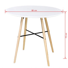 Load image into Gallery viewer, vidaXL Ruokapöytä pyöreä MDF valkoinen
