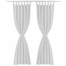 Load image into Gallery viewer, 2 pcs White Micro-Satin Curtains with Loops 55&quot; x 96&quot;