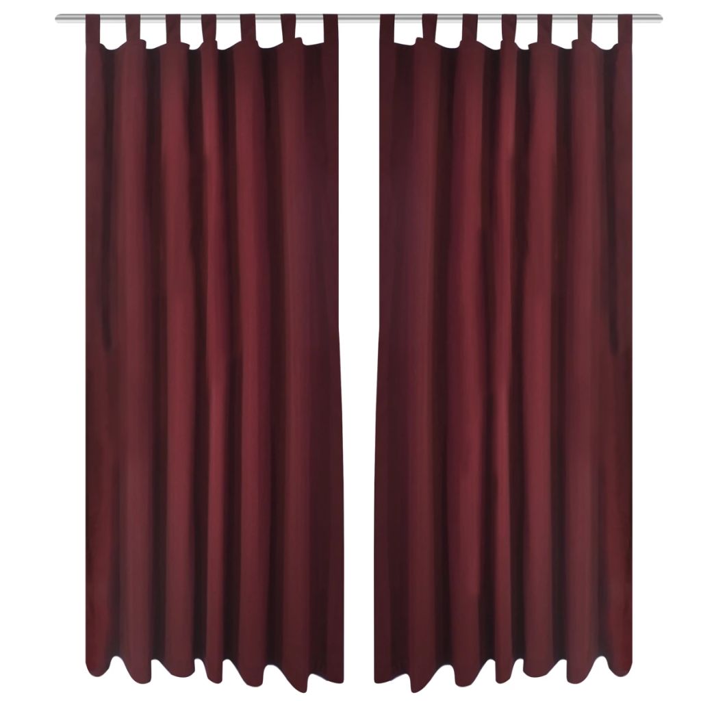 2 pcs Bordeaux Micro-Satin Curtains with Loops 55