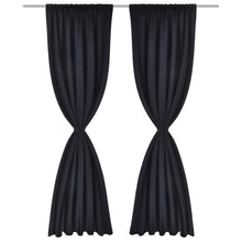 Load image into Gallery viewer, 2 pcs Black Slot-Headed Blackout Curtains 53&quot; x 96&quot;
