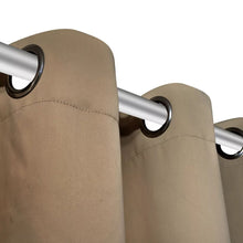 Load image into Gallery viewer, 2 pcs Cream Blackout Curtains with Metal Rings 53&quot; x 96&quot;