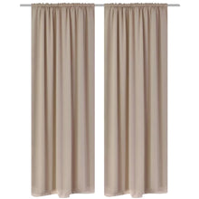 Load image into Gallery viewer, 2 pcs Cream Slot-Headed Blackout Curtains 53&quot; x 96&quot;